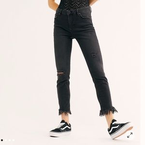 Free People Great Heights Frayed Skinny Jeans